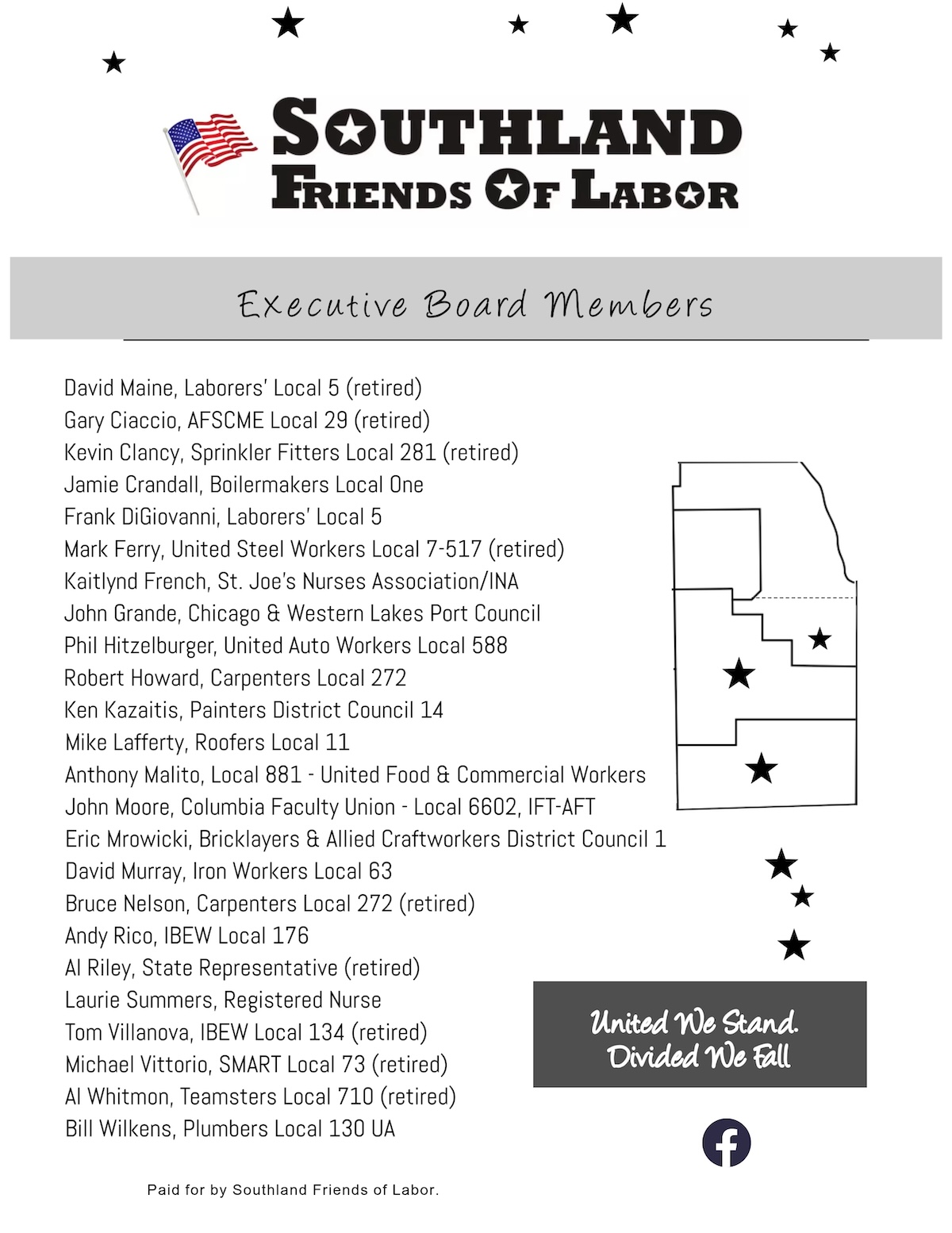 Southland Friends of Labor Executive Board Members January 2026
