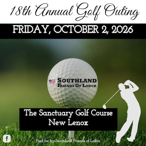 Image of golf ball with golfer in midswing with date and location.